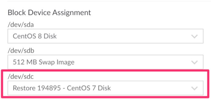 Add Restore Disk to Block Device Assignment Add Restore Disk to Block Device Assignment
